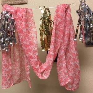 Pink Floral Scarf